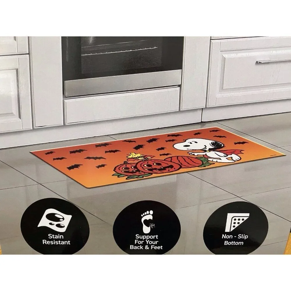 PEANUTS‎ Snoopy Vampire XL Anti-Fatigue Kitchen Mat 20” X 39” Halloween Bats NEW